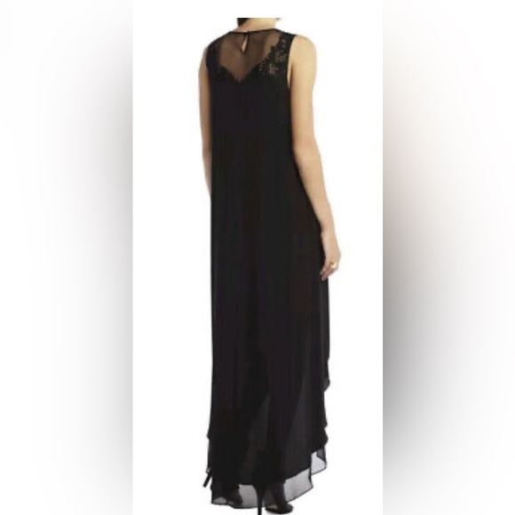 BCBGMaxAzria Cassidy Sleevless Lace Yoke Black Dress in Sz 2 - Picture 3 of 4